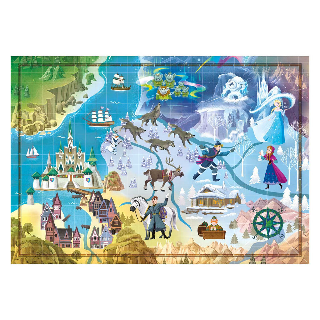 Clementoni Weltkartenpuzzle Disney Die Eiskönigin, 1000 Teile.