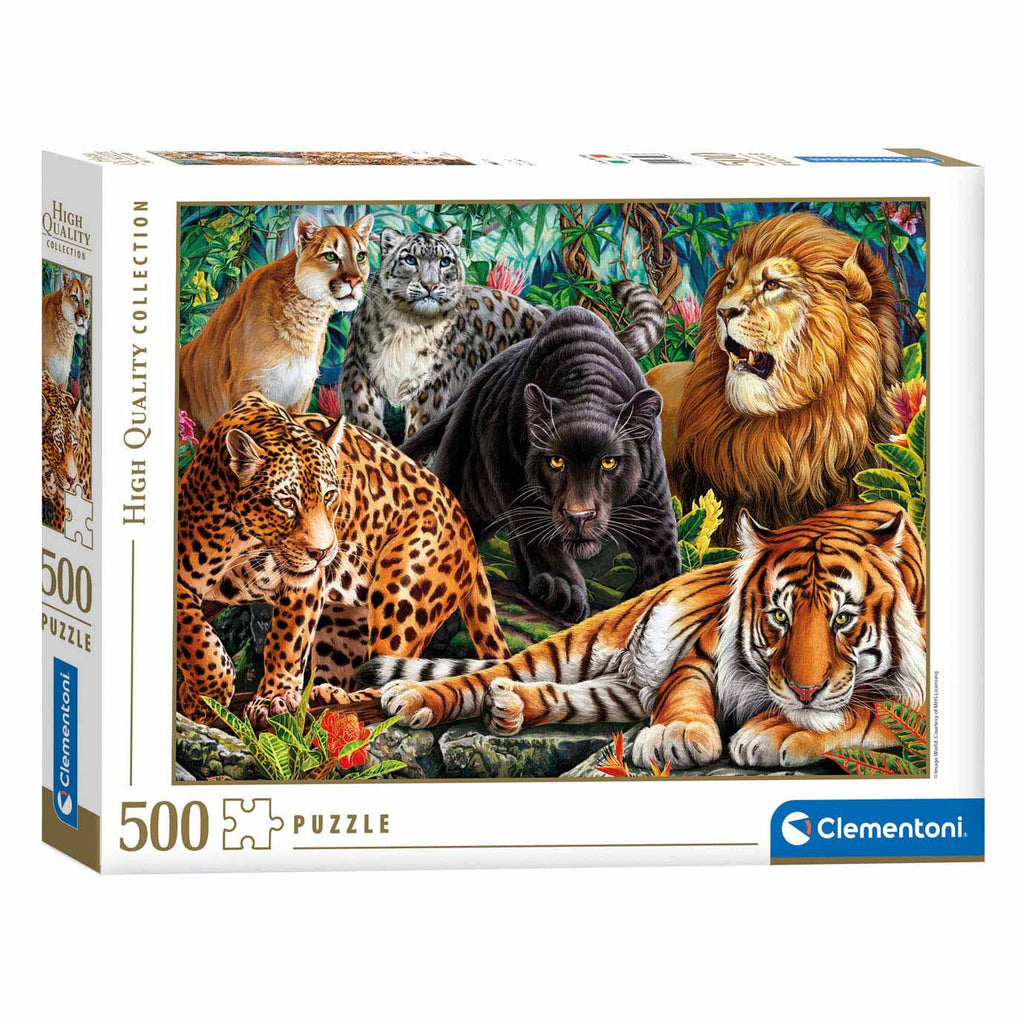 Clementoni Puzzle Wildkatzen, 500 Teile.