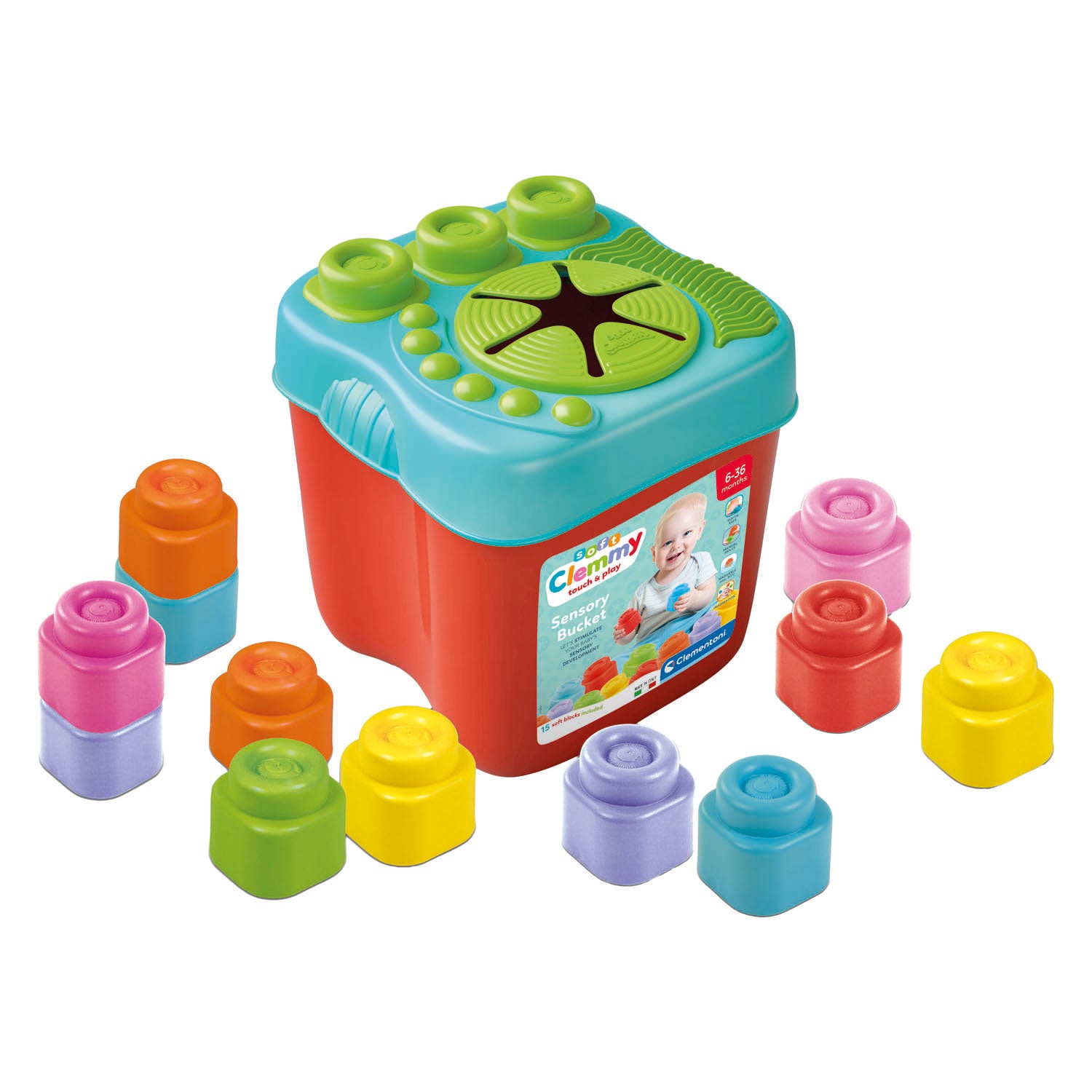 Clementoni Baby Clemmy – Sinneseimer mit Bausteinen