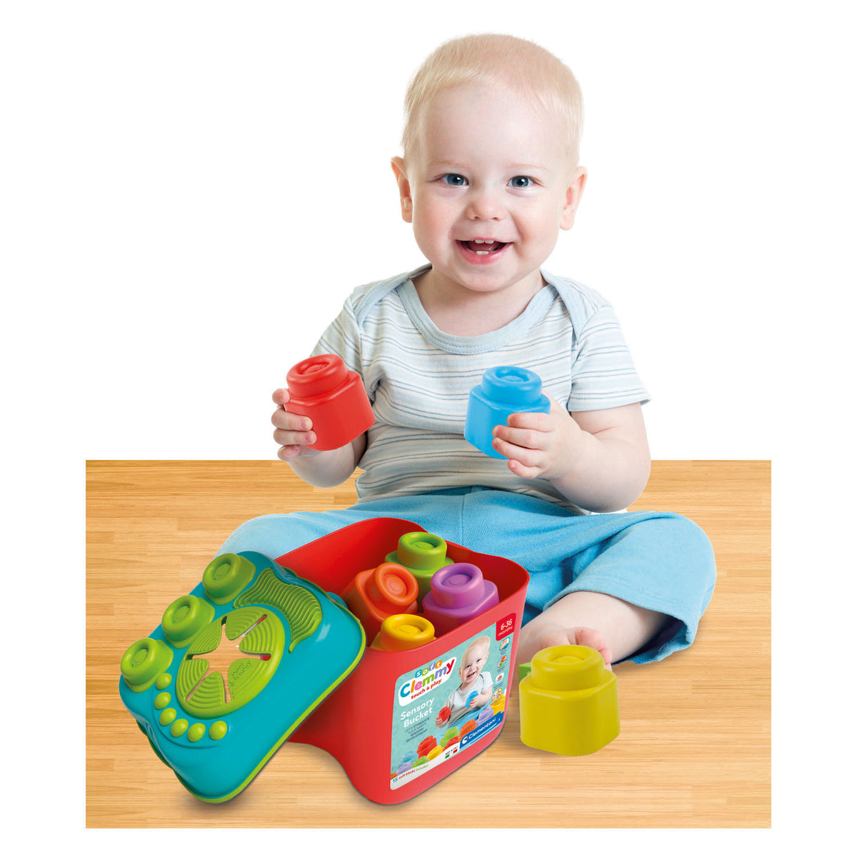 Clementoni Baby Clemmy – Sinneseimer mit Bausteinen
