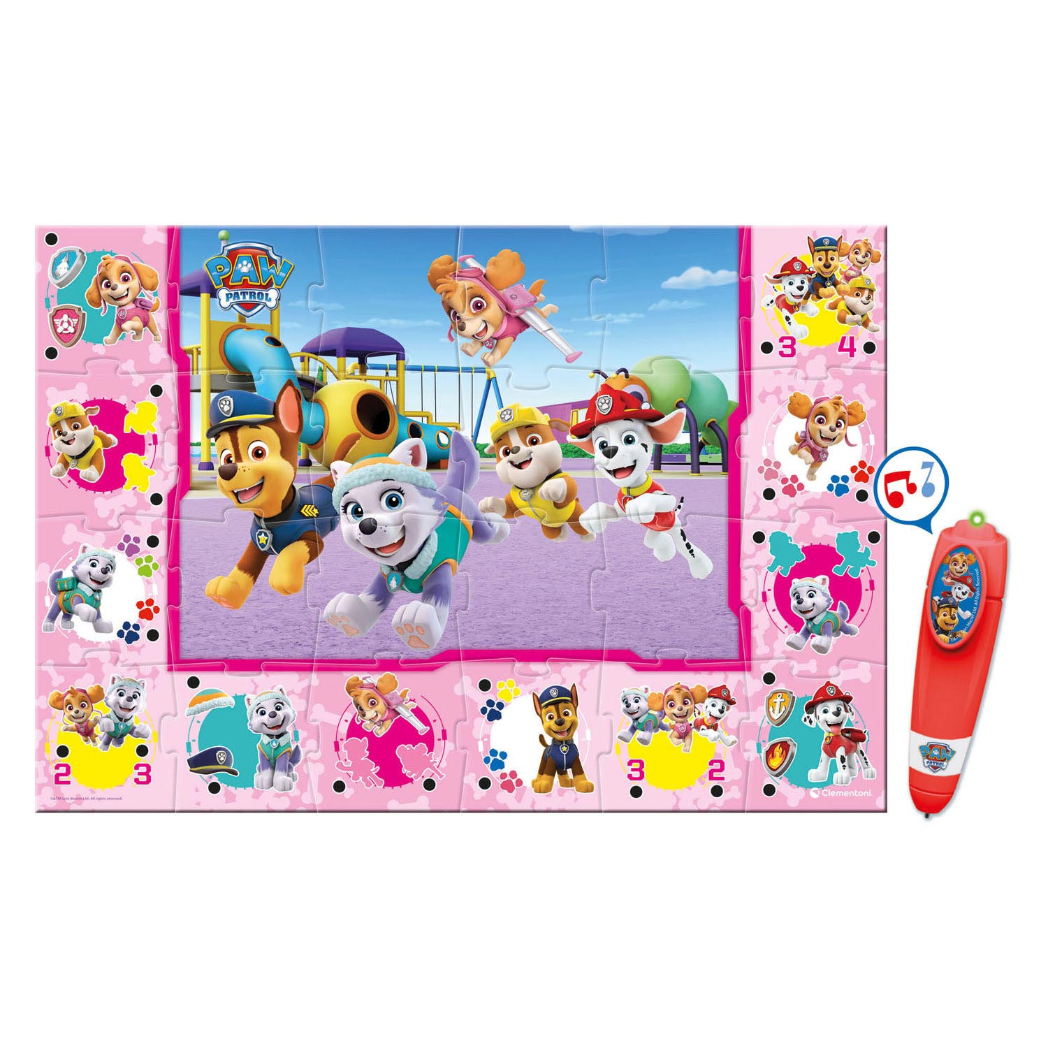 Clementoni Bodenpuzzle groß interaktiv - Pfotenpatrol rosa