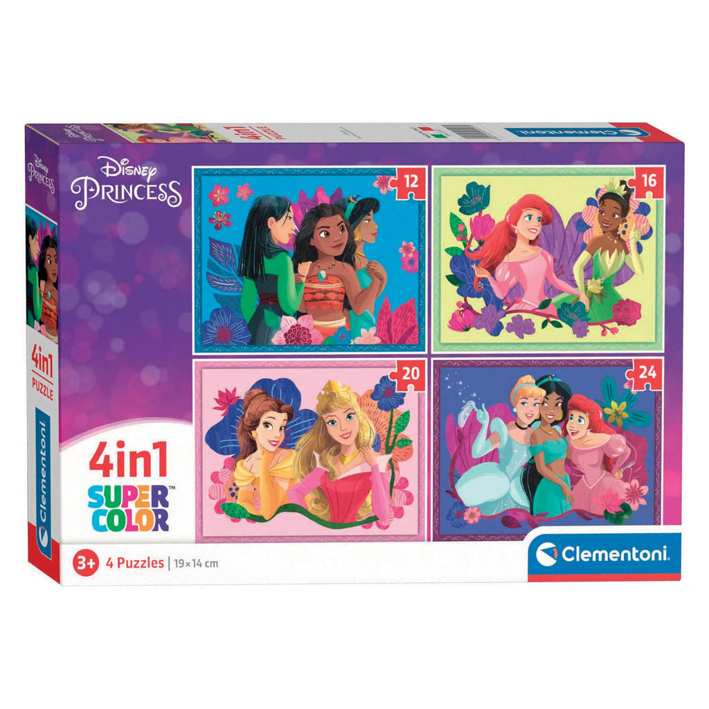 Clementoni Puzzles Disney Prinzessin, 4in1