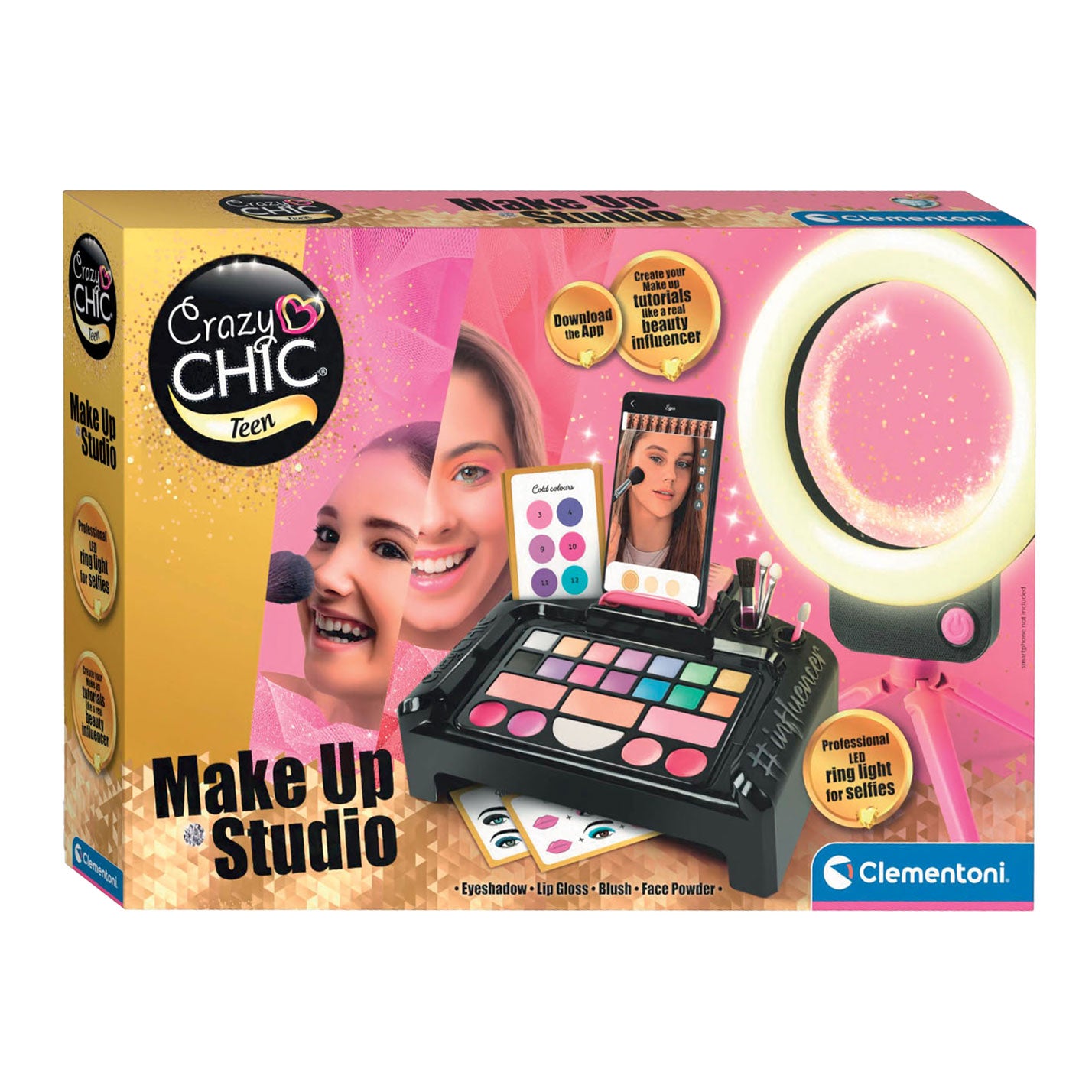 Clementoni verrücktes schickes Make-up-Studio + Licht