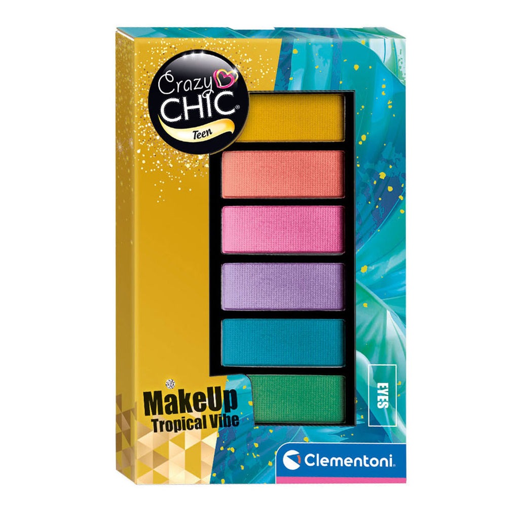 Clementoni Crazy Chic Lidschattenpalette Tropische Stimmung, 6 Farben