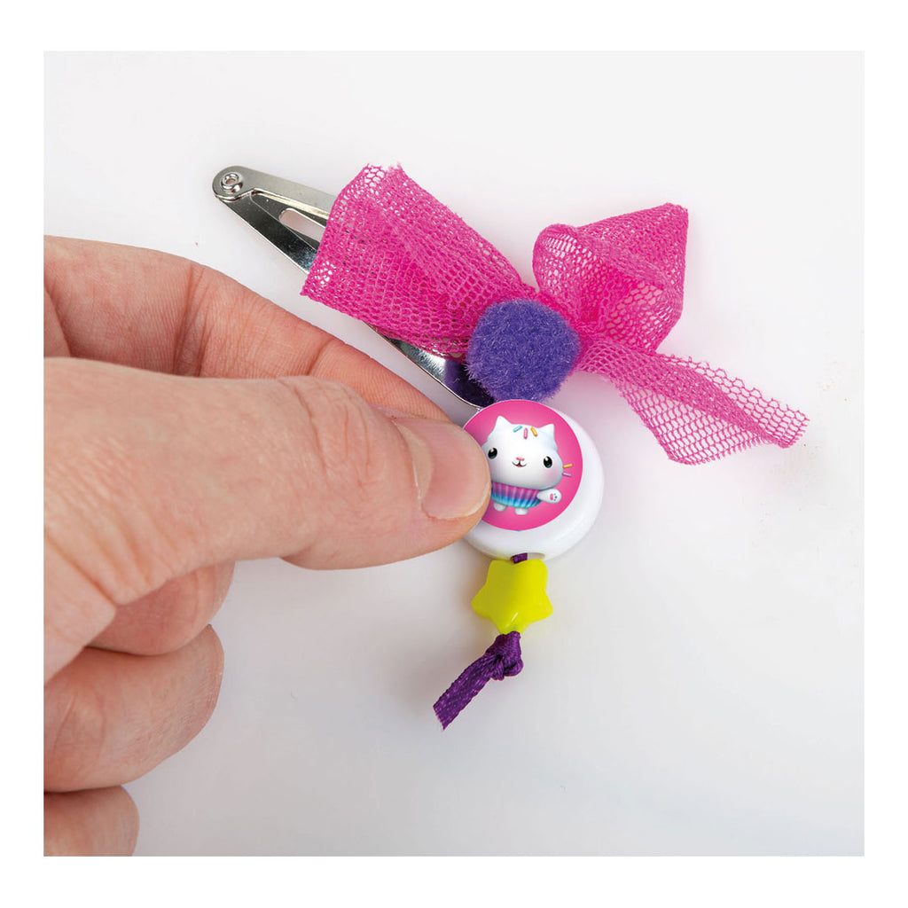 Clementoni - haaraccessoires voor kinderen - gabby's dollhouse - creatieve set - versier je eigen haaraccessoires - vanaf 4 jaar