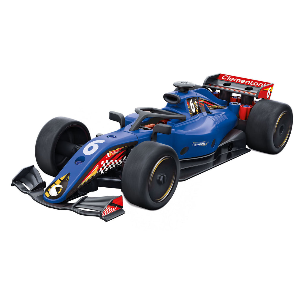 Clementoni Science and Play - Mechanics Rennwagen oder Go-Kart 2-in-1 Bauset - 100+ Teile.