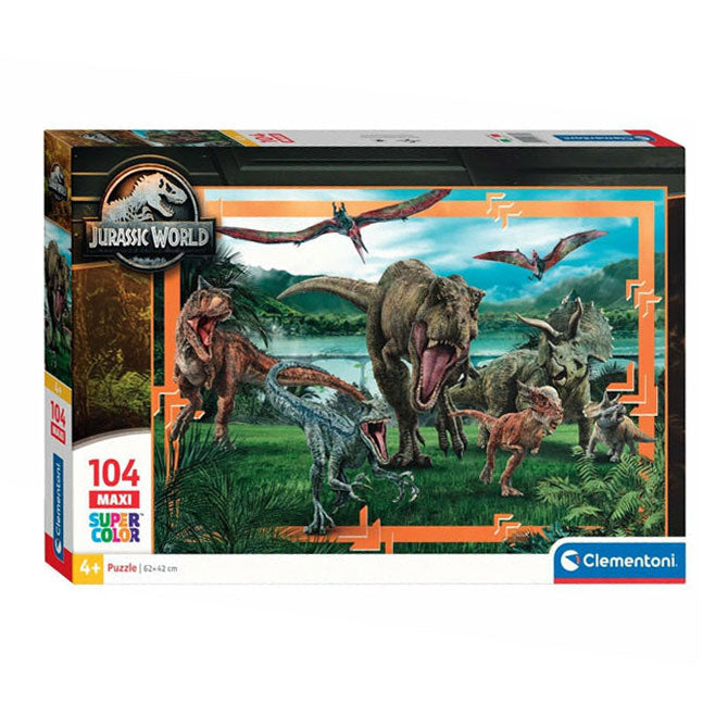 Clementoni Super Color Maxi Jurassic World Puzzle, 104 Teile.