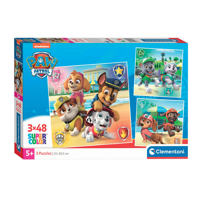 Clementoni Legpuzzel Super Color Square Paw Patrol, 3x48st.