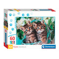 Clementoni Puzzle Super Color Lovely Kitty Twins, 60 Teile.