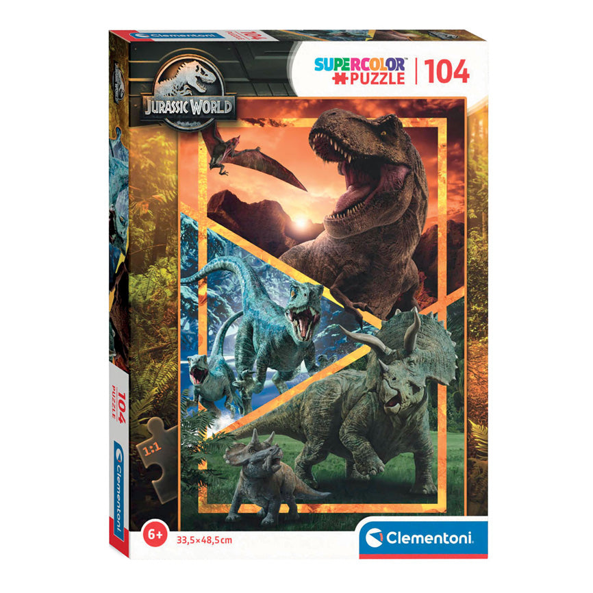 Clementoni Super Color Jurassic World Puzzle, 104 Teile.