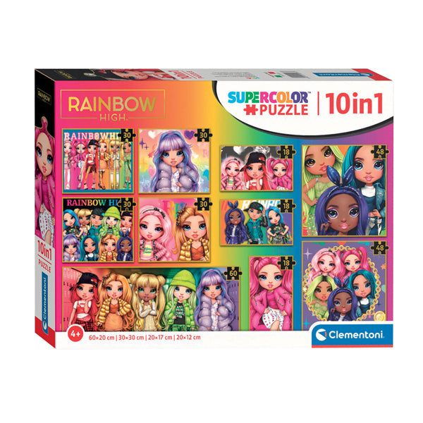 Clementoni Puzzle Super Color 10in1 Regenbogen hoch