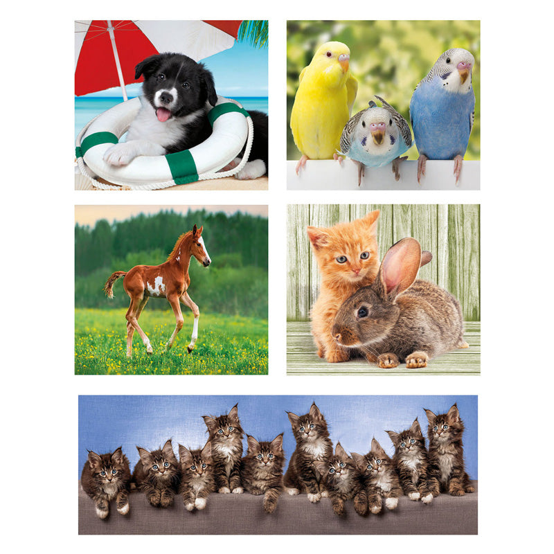 Clementoni Superfarben-Puzzle 10-in-1 Tierfreunde