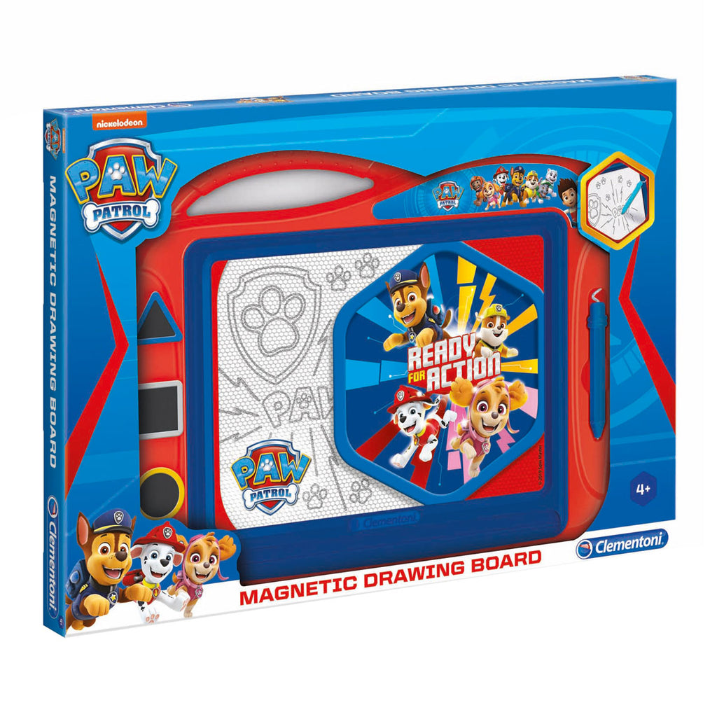 Clementoni paw patrol magnetisch tekenbord uitwisbaar - tekenen en knutselen voor kinderen - creatief magneetbord met 3 stempels - kind vanaf 4 jaar