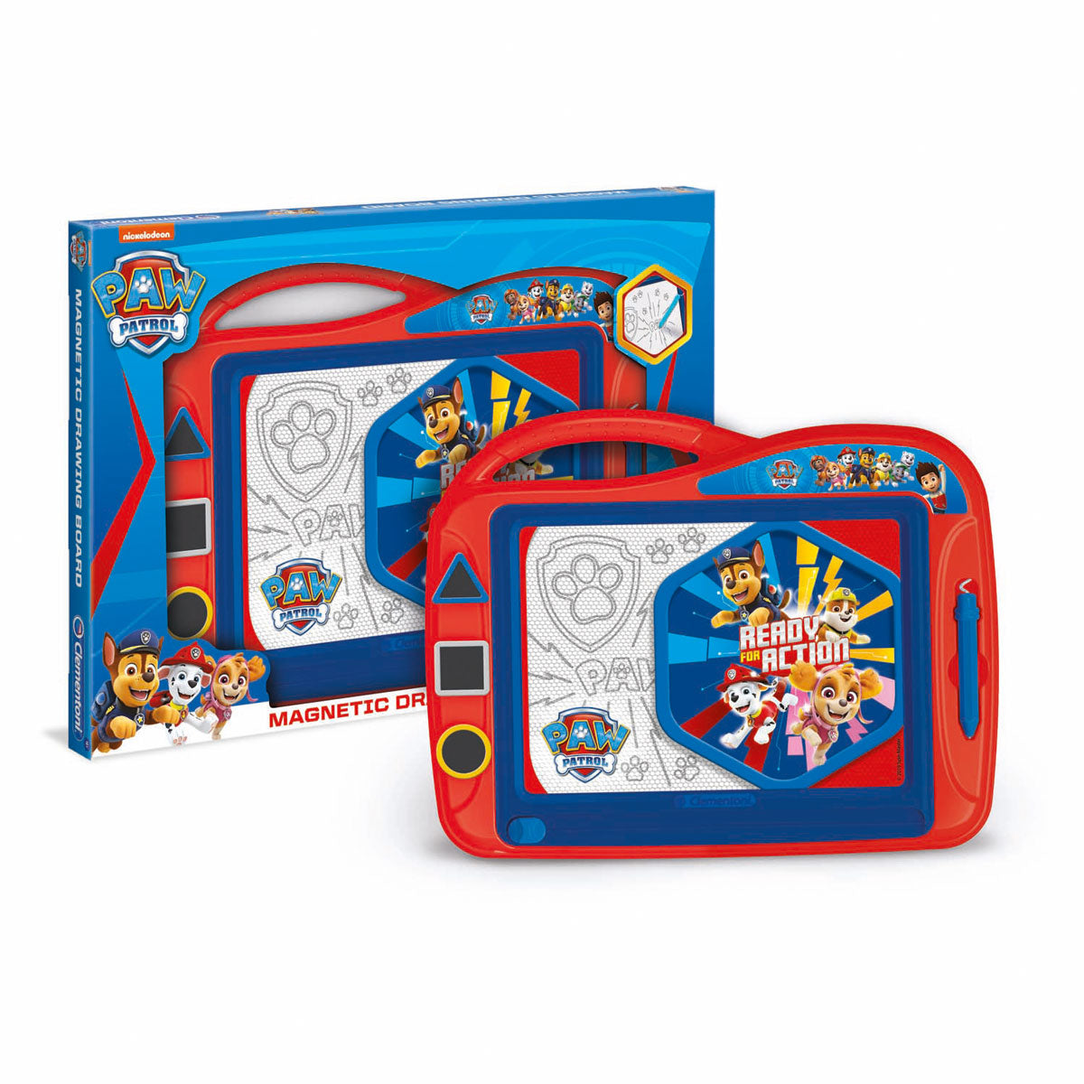 Clementoni paw patrol magnetisch tekenbord uitwisbaar - tekenen en knutselen voor kinderen - creatief magneetbord met 3 stempels - kind vanaf 4 jaar