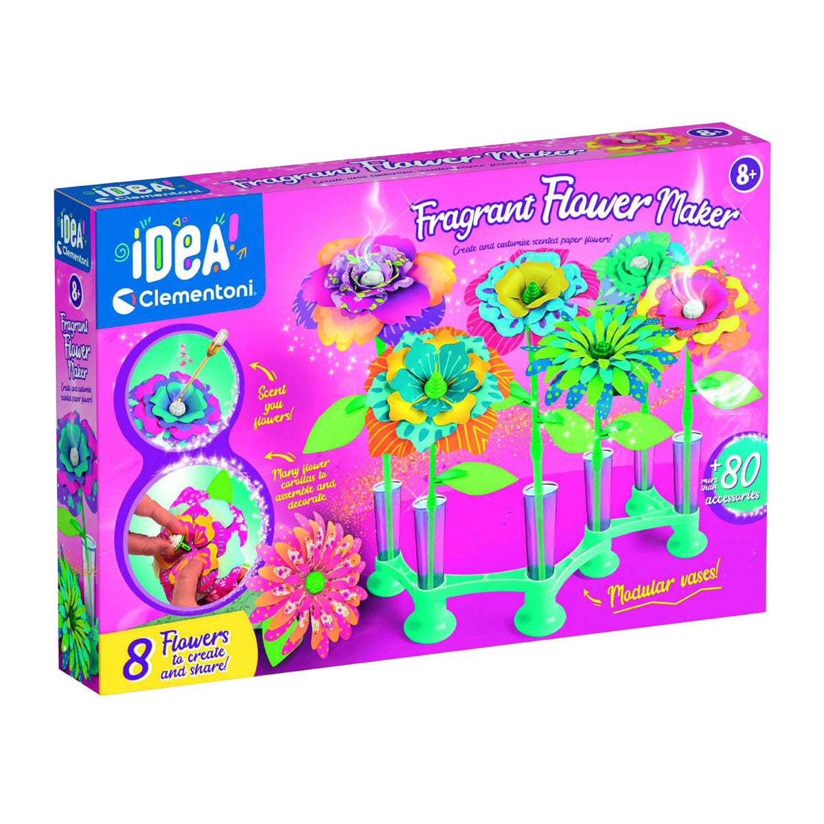 Clementoni Idea Duftblumen-Bastelset, 8 Blüten