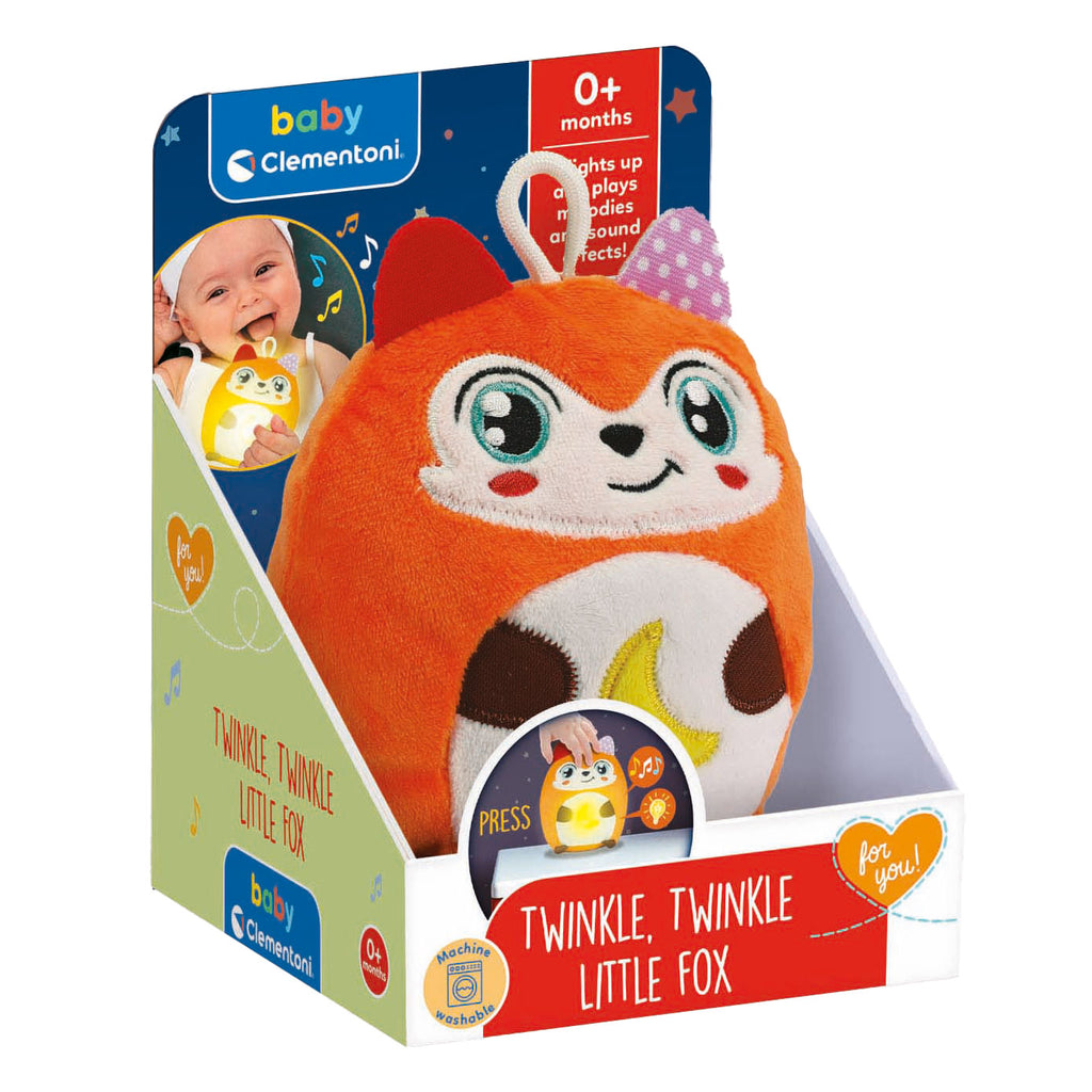 Clementoni Baby Twinkle Winkle Little Fox Kuscheltier-Nachtlicht