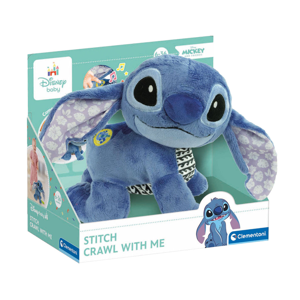Clementoni Baby Disney Stitch Krabbel-Interaktives Kuscheltier