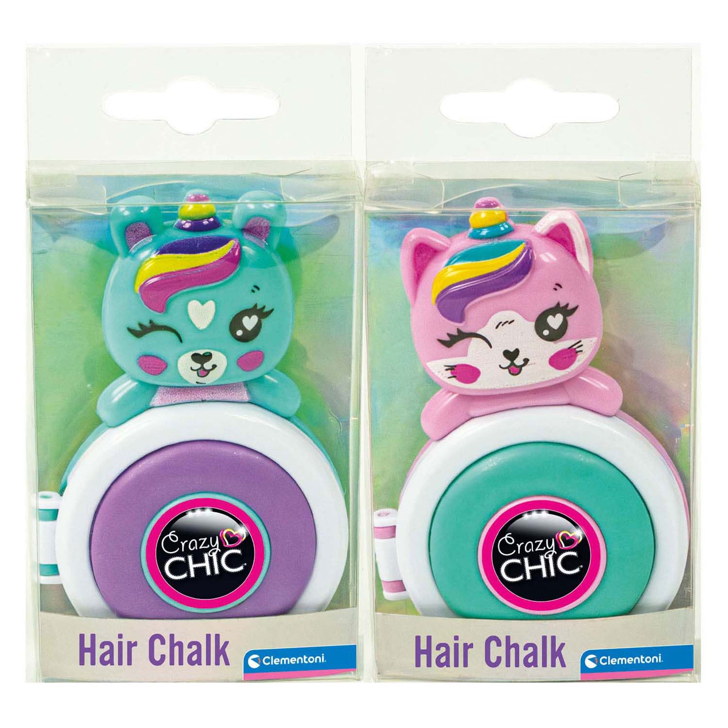 Clementoni - crazy chic - haarkrijt - eenhoorn - paars groen- vanaf 6 jaar