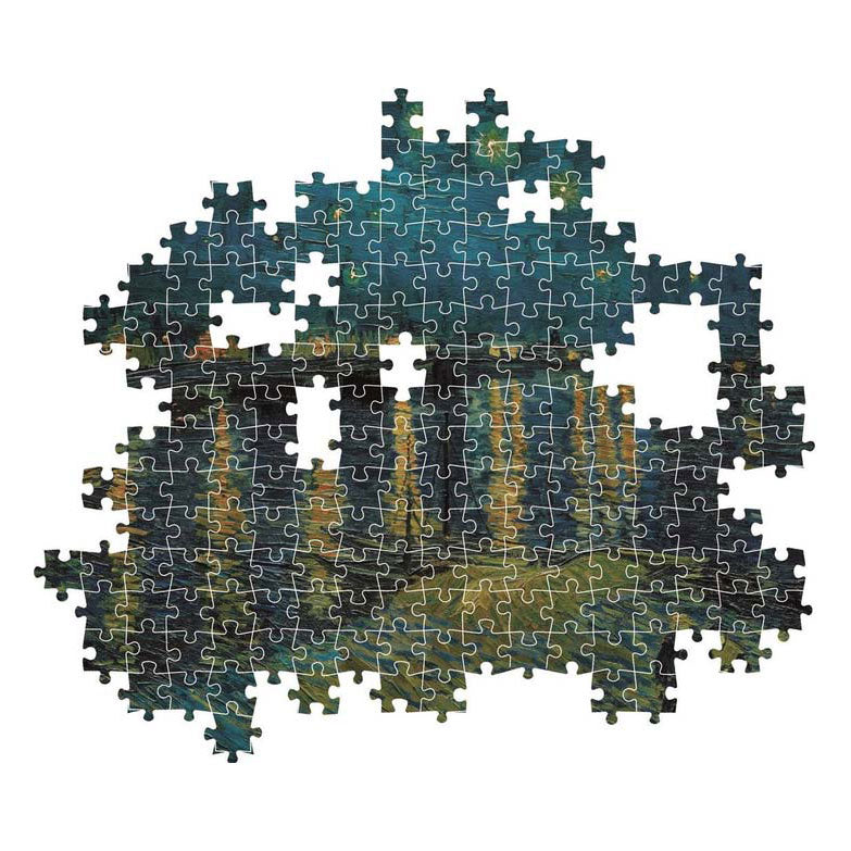 Clementoni legpuzzel kunstwerken sterrennacht boven de rhône, 1000st.