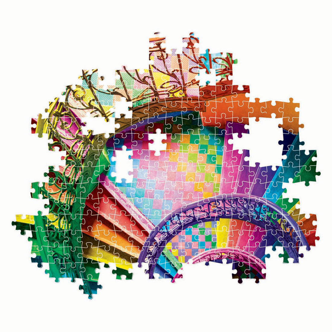 Clementoni Puzzle Compact Colorboom Treppe, 500 Teile.