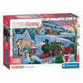 Clementoni – puzzel – 500 stukjes – kersttrein - kersttafereel – puzzel voor volwassenen