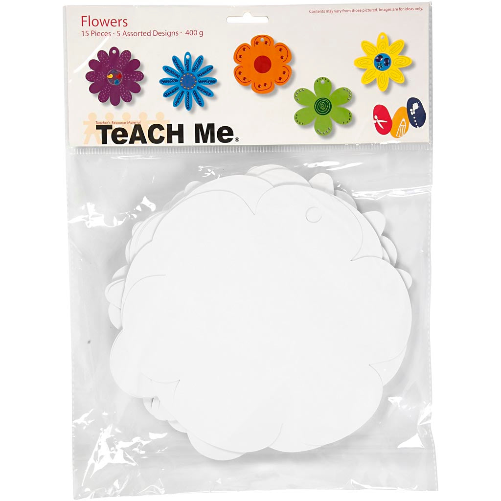 Blumen der Firma Creativ, Durchmesser 20 cm, 400 g, weiß, 5 x 3 Stück pro Karton