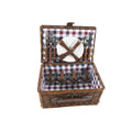 Svenska living picknickmand 4-persoons rood blauw