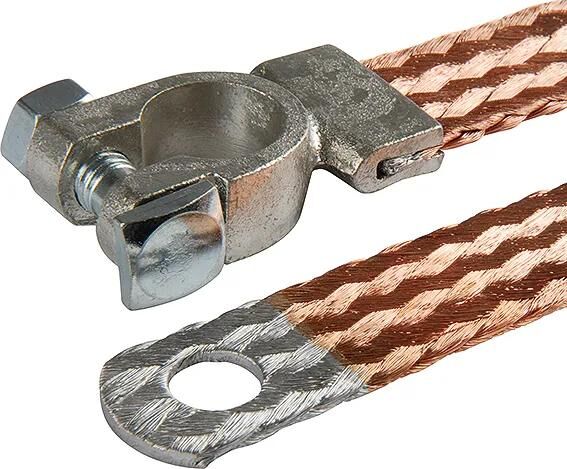 Herth+buss masseband batt.ground straps 350mm m.terminal block