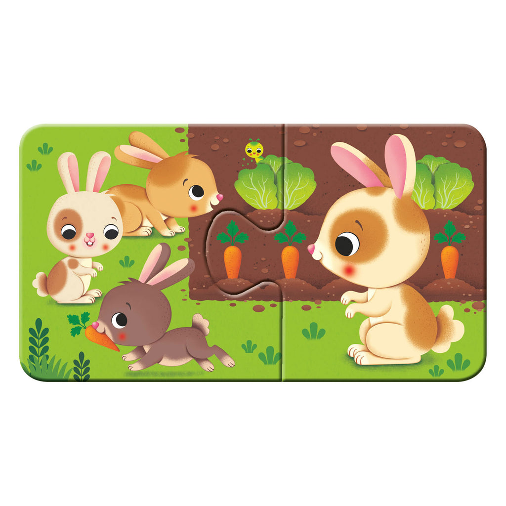 Ravensburger Puzzle „Tiere und ihre Jungen“, 9x2 Teile.