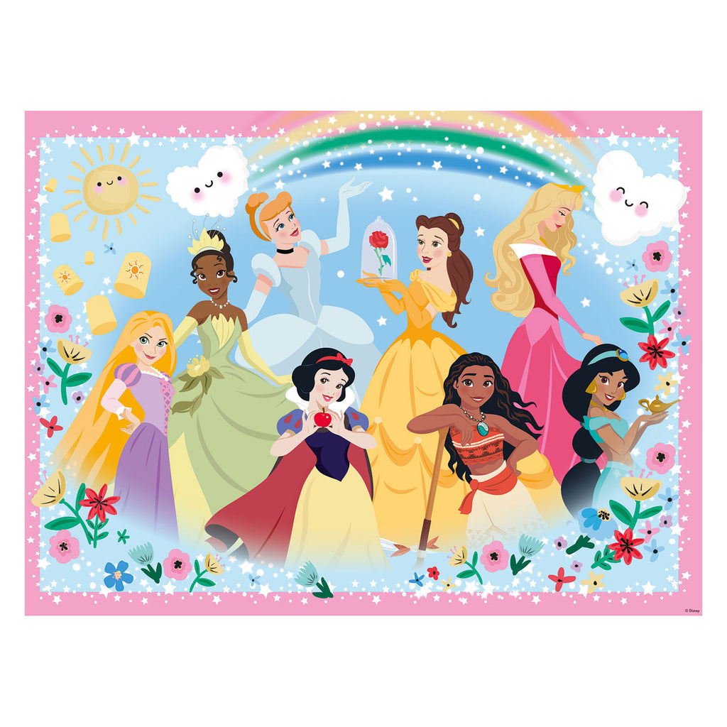 Ravensburger Disney Prinzessin Glitzerpuzzle, 100 Stück, XXL