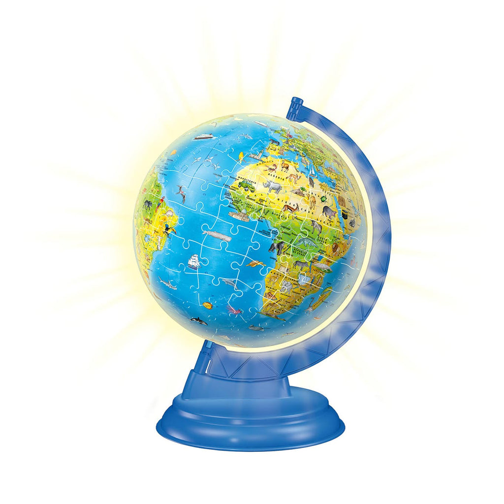 Ravensburger XXL Kinder Globus Nacht Edition Englisch 3D-Puzzle, 180 St.