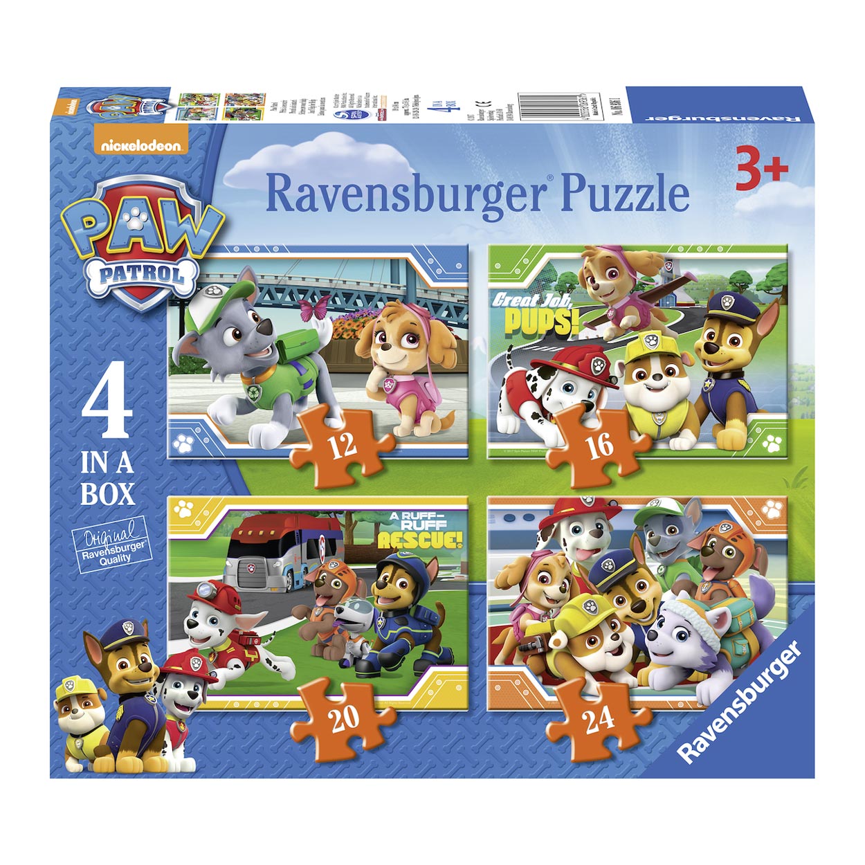 Ravensburger Paw Patrol Puzzle, 4-in-1