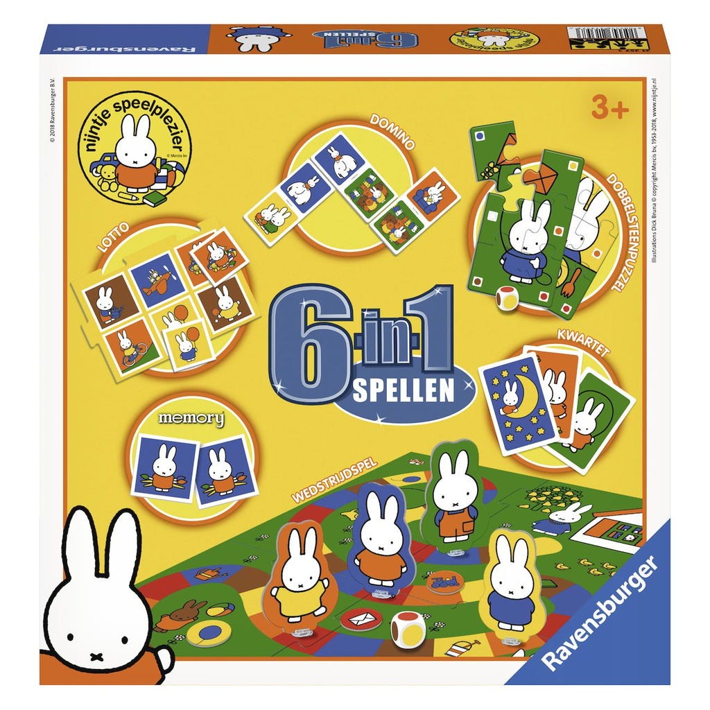 Ravensburger Miffy Spiele, 6 in 1