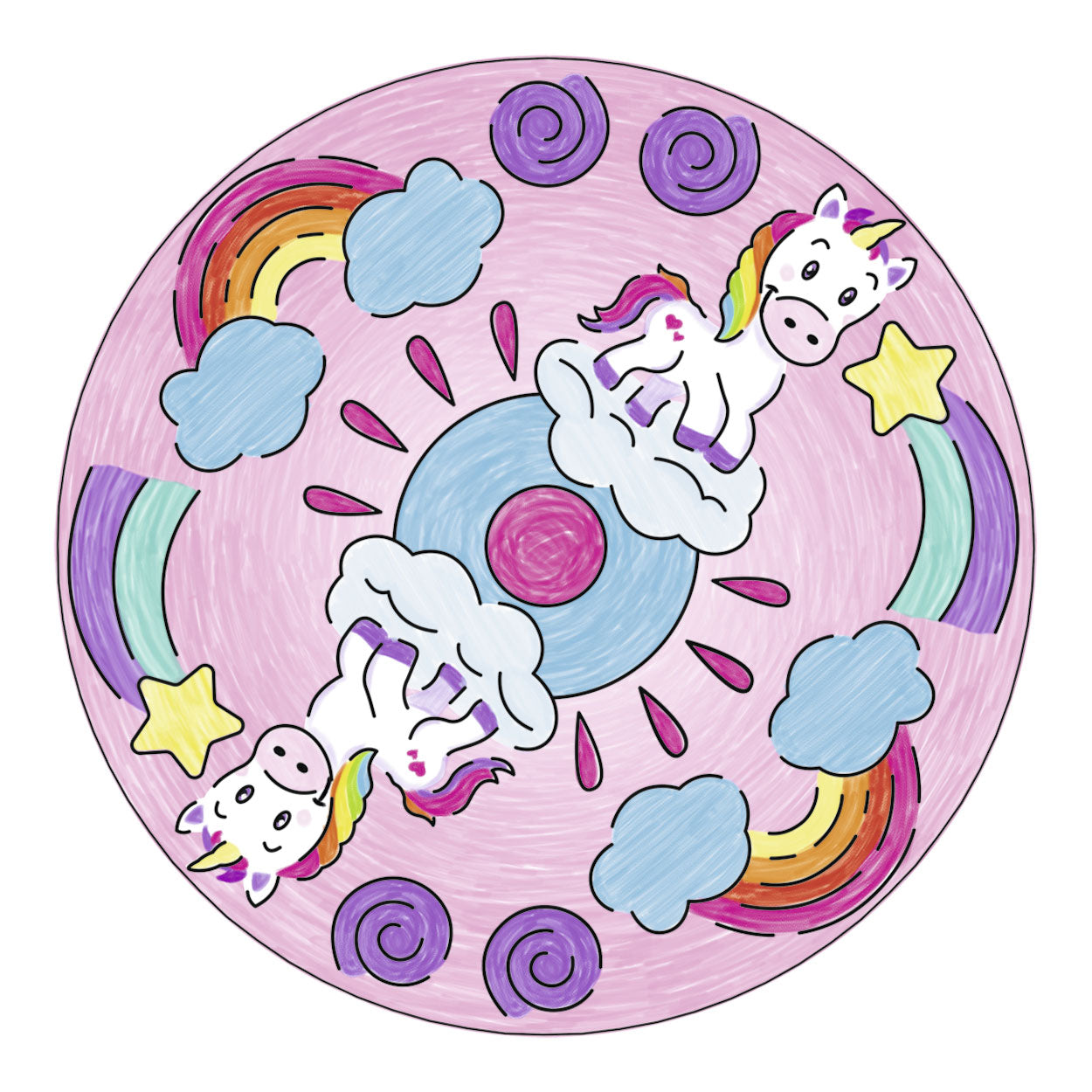 Mandala-designer ravensburger mini - eenhoorn