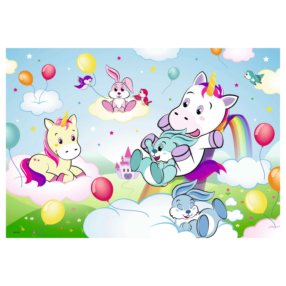 Ravensburger - March Haftes Einhorn -Puzzle 2x24 Teile