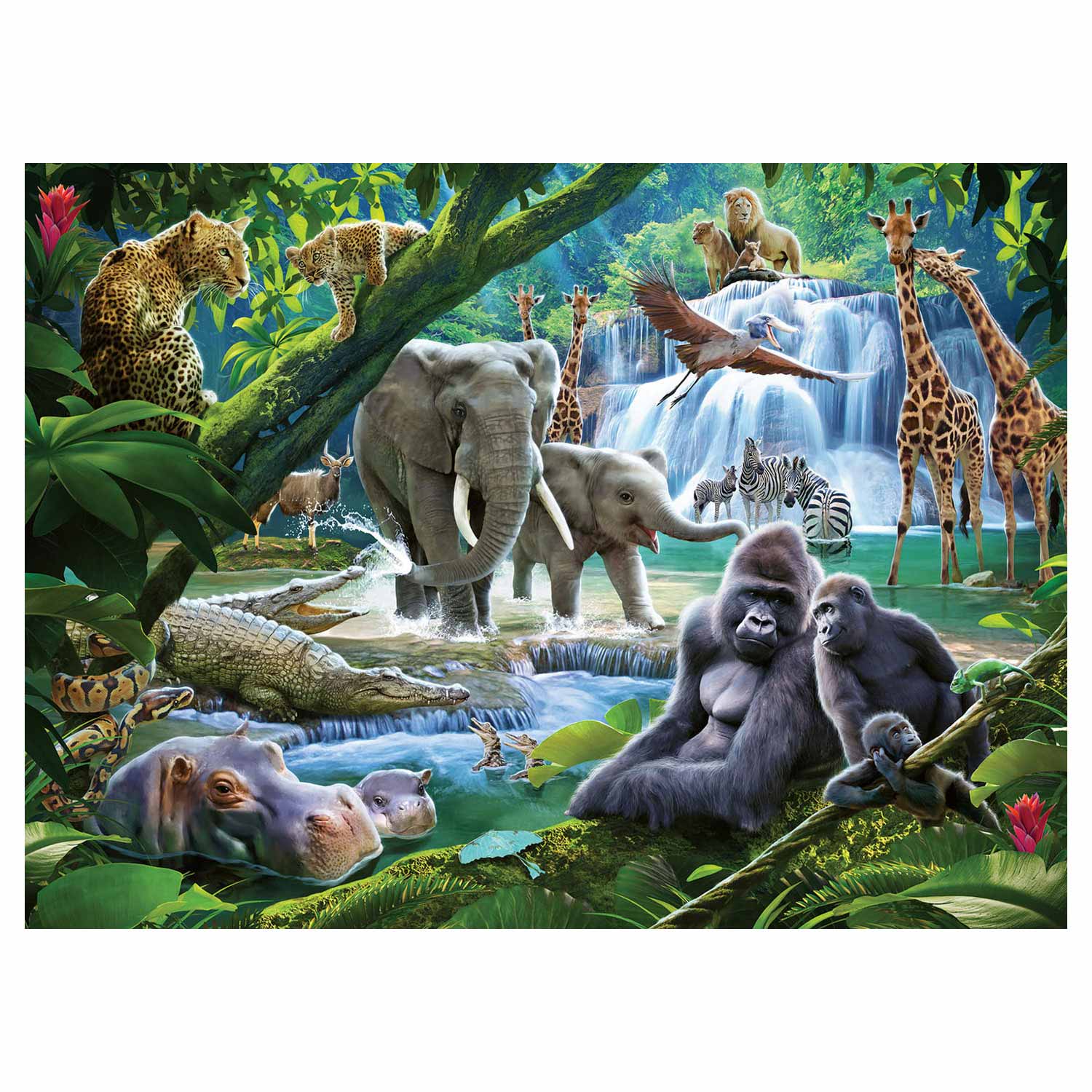 Ravensburger Dschungeltiere, 100 Stück, XXL
