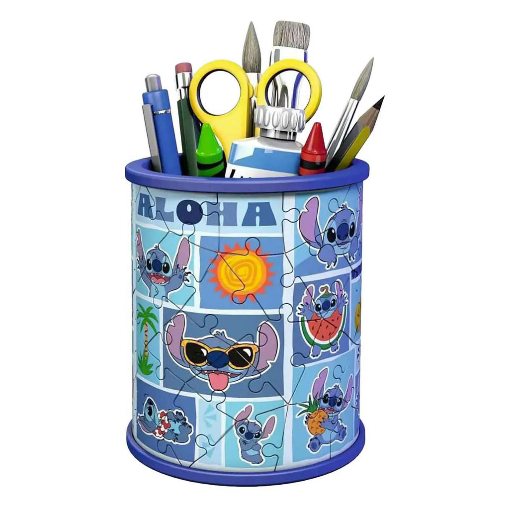 Ravensburger 3d puzzel disney stitch pennenhouder - 54 stukjes.