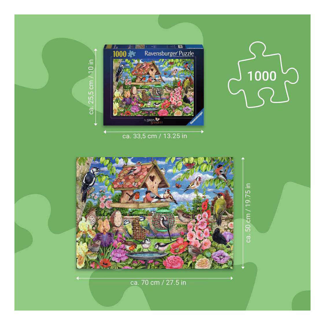 Ravensburger legpuzzel the bird table - 1000st.
