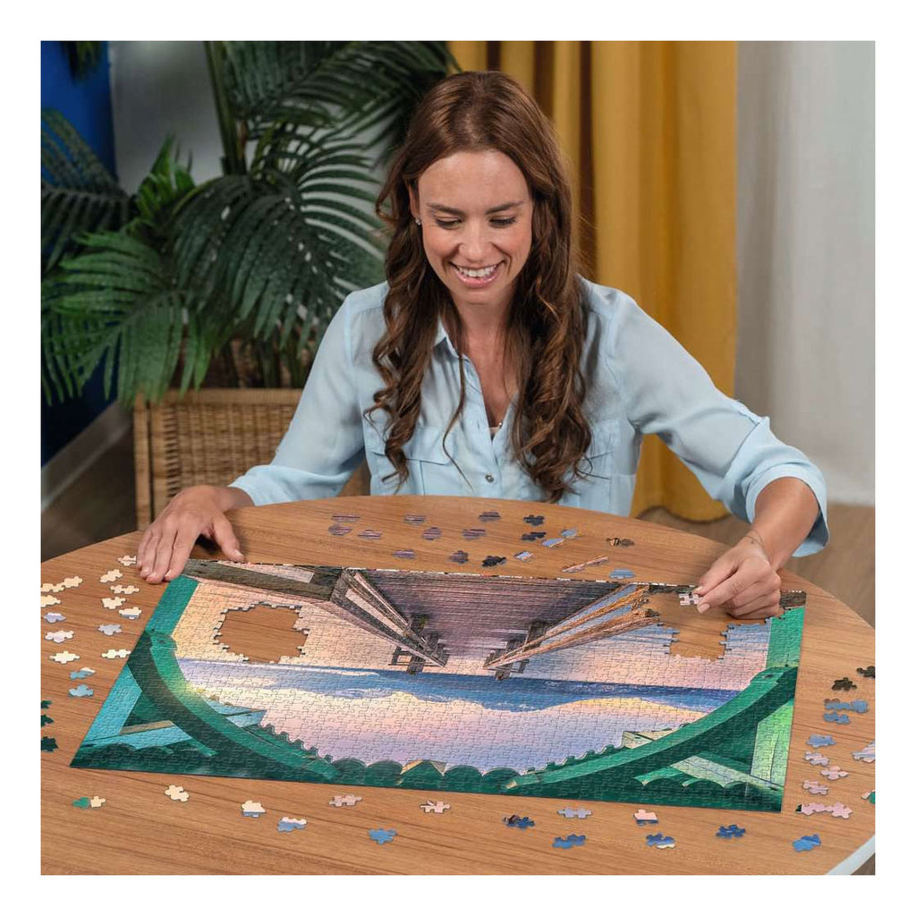 Ravensburger legpuzzel footbridge at lac d'annecy - 1000st.