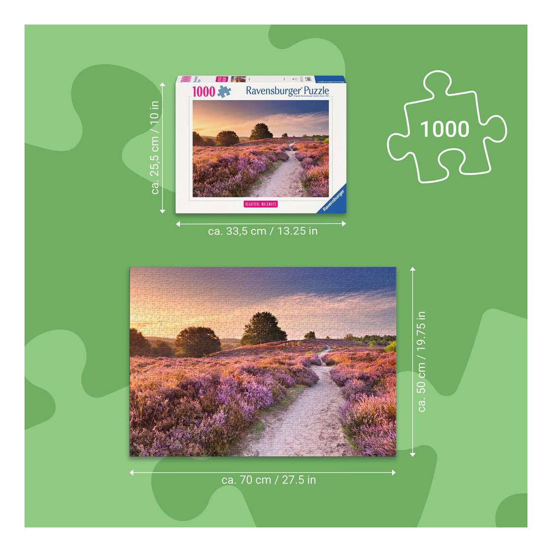 Ravensburger – legpuzzel – 1000 stukjes – 70 x 50 cm