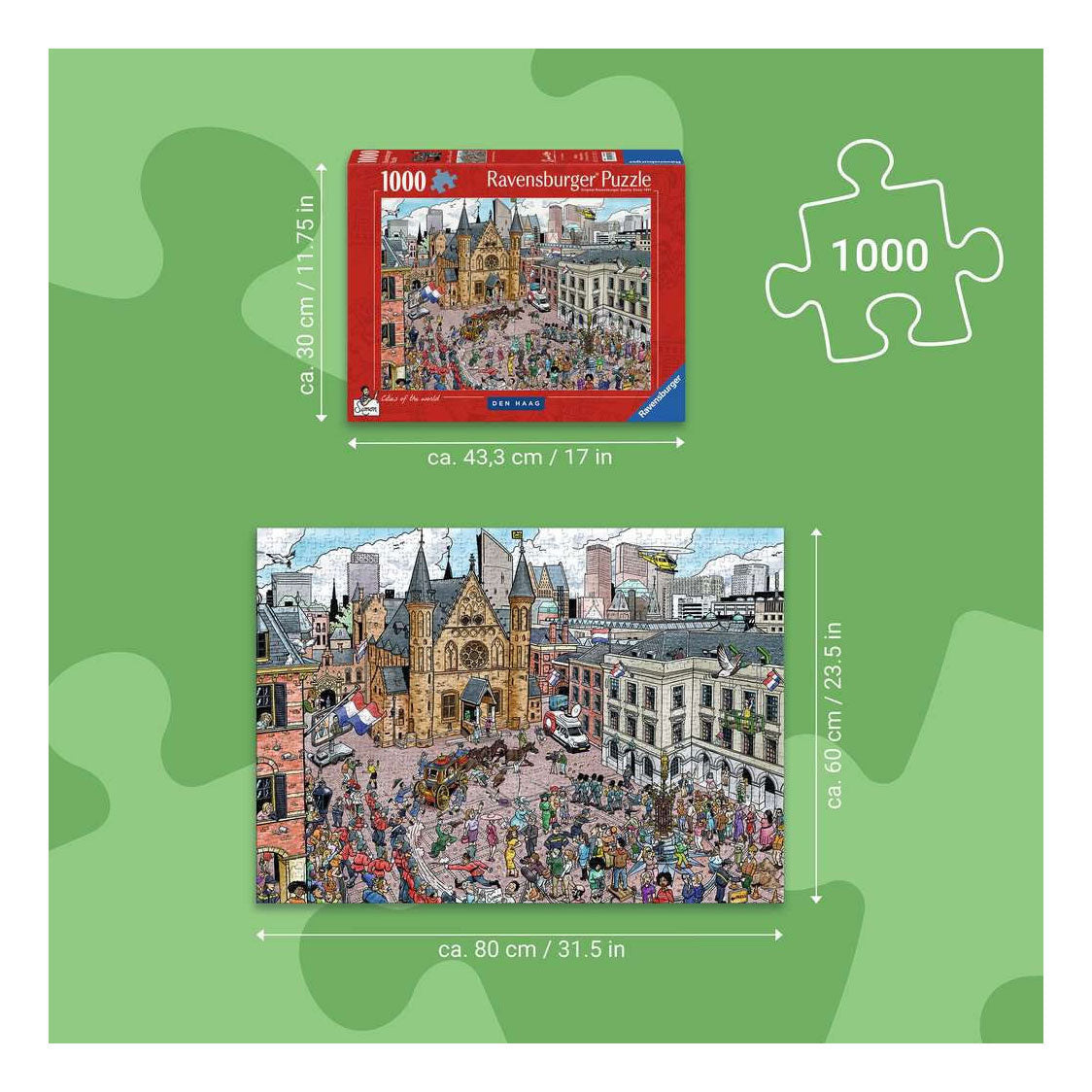 Ravensburger legpuzzel fleroux den haag - 1000st.