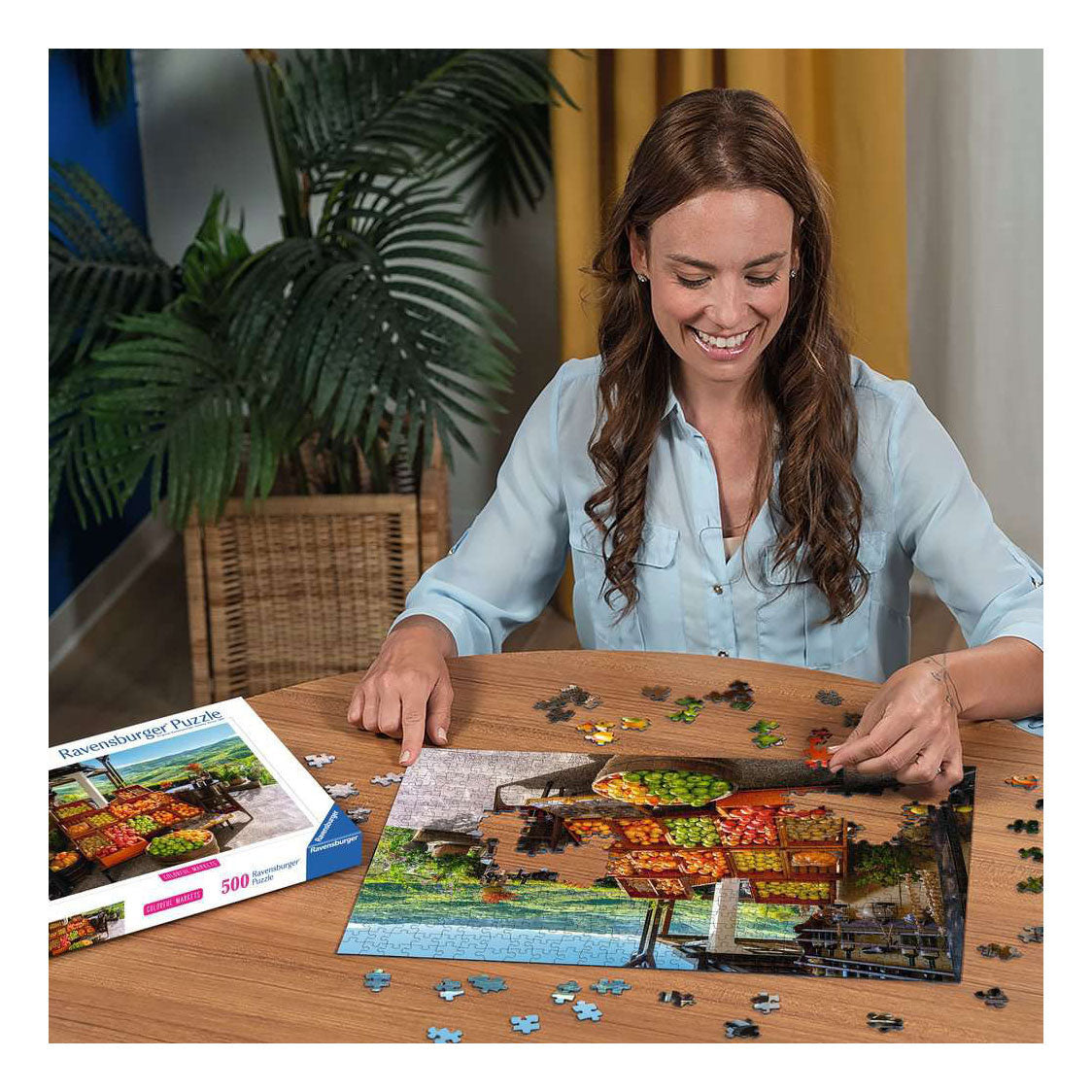 Ravensburger legpuzzel fruits and vegetables market, croatia - 500st.