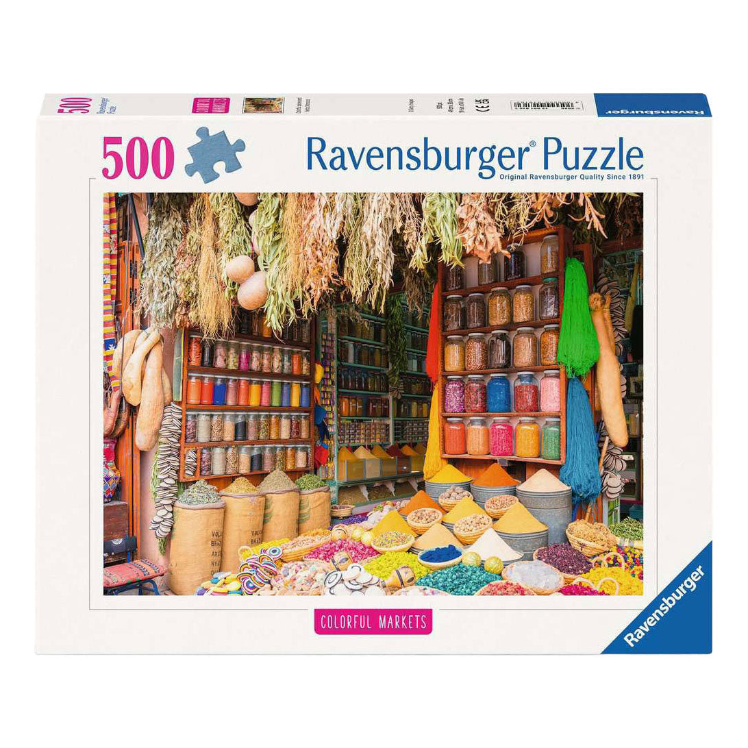 Ravensburger – kleurrijke specerijen, marokko – legpuzzel – 500 stukjes