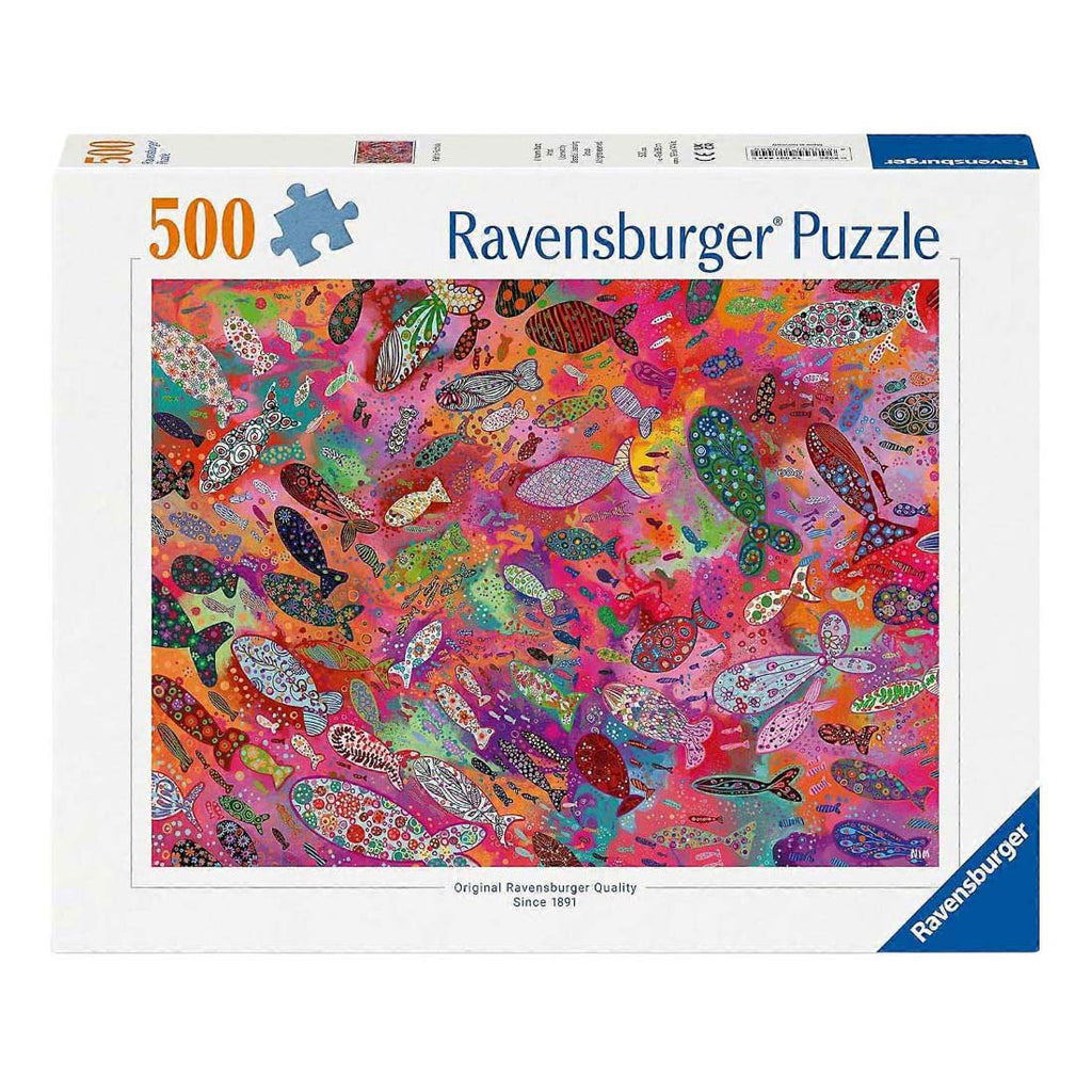 Ravensburger – fish in fuchsia – legpuzzel – 500 stukjes