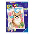 Ravensburger – creart: floral corgi – schilderen op nummer