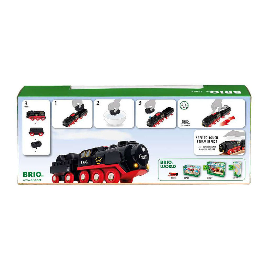 Brio stoomtrein met stoomfunctie