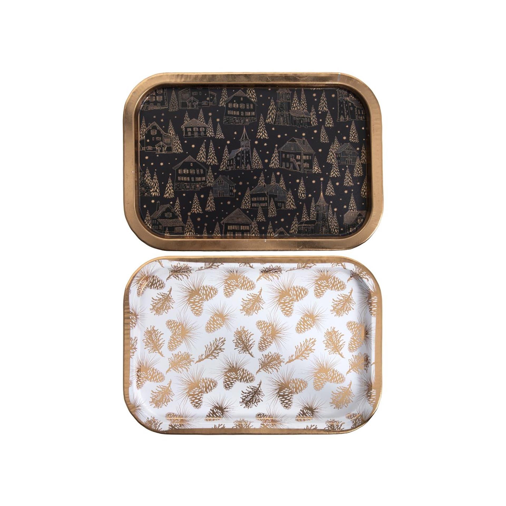 Svenska living dienblad 34x23x1,5cm metaal