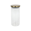 Voorraadpot glas met gouden deksel ø9,5x22cm 1200ml