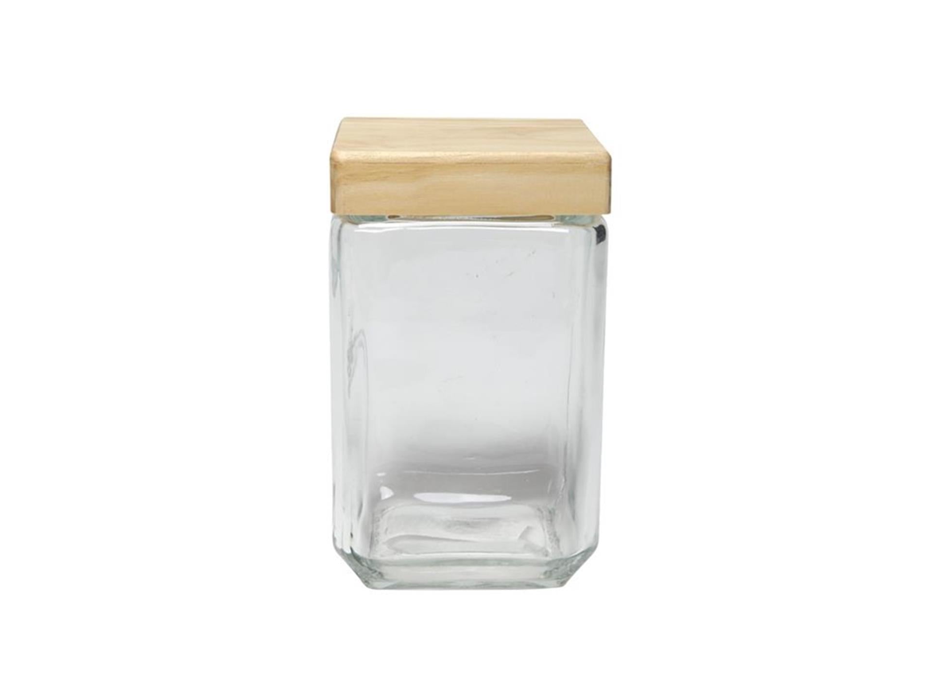 Kitchen tools voorraadpot glas 11x11xh18,5cm 1,7l