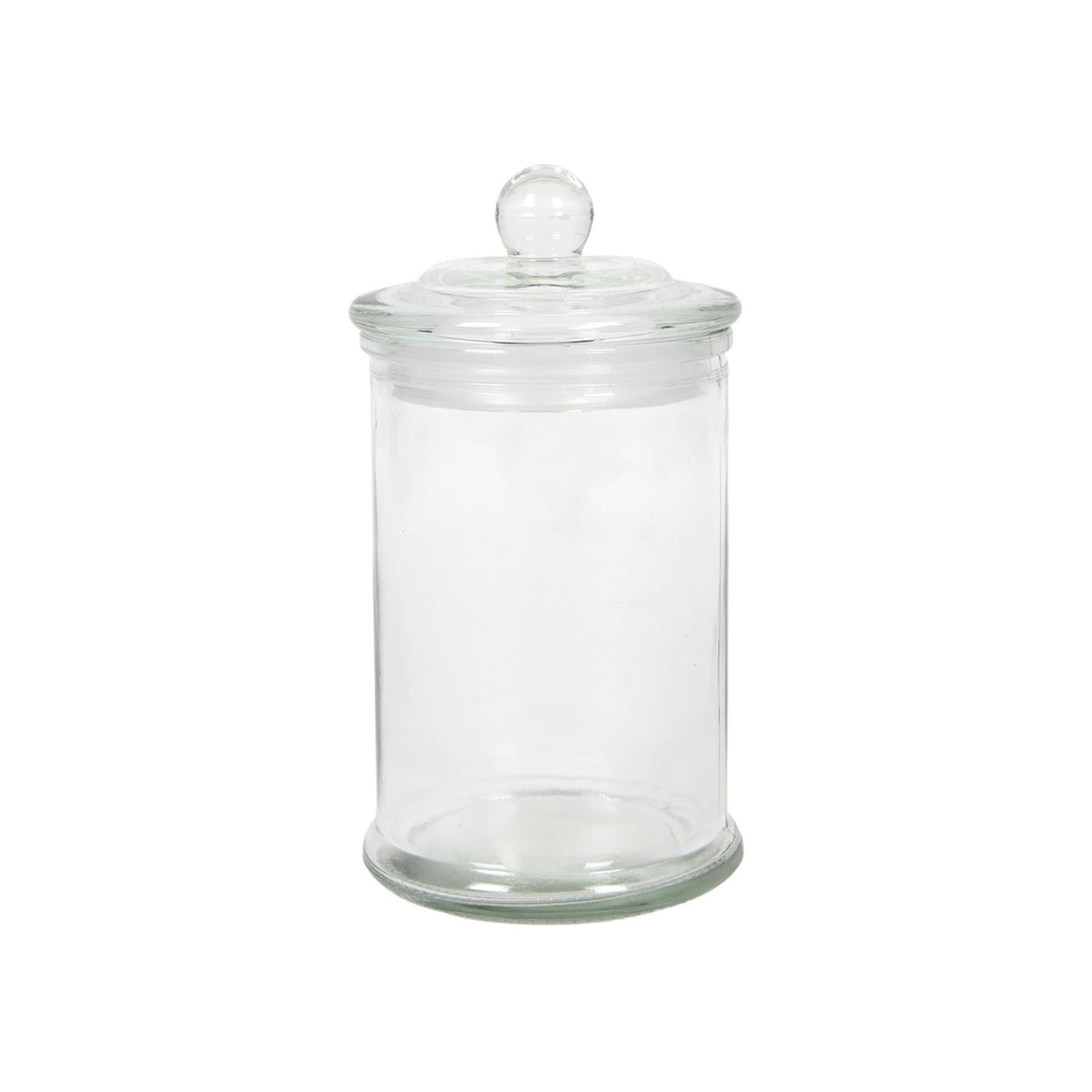Voorraadpot glas knop ø8x14,5cm